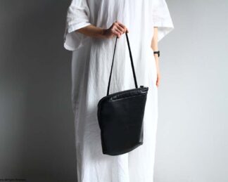 L-zip one handle / black leather