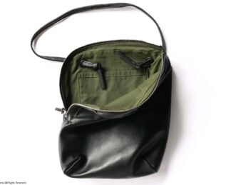 L-zip one handle / black leather