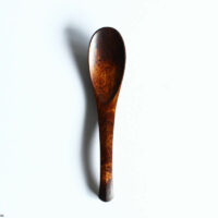 Wooden Chinese spoon / Urushi-Brown