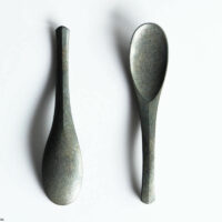 Wooden Chinese spoon / Urushi-Gray