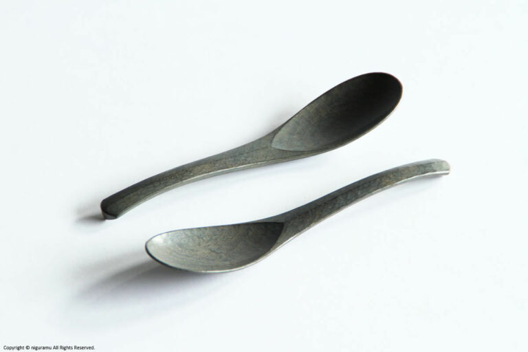 Wooden Chinese spoon / Urushi-Gray