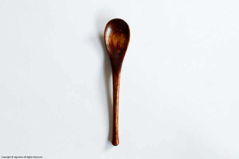 Wooden Japanese spoon / Urushi-Brown