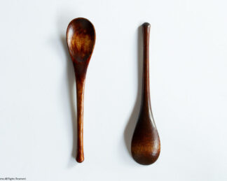 Wooden Japanese spoon / Urushi-Brown