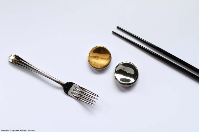 Cutlery Rest / Platinum & Gold