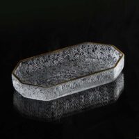 Long octagonal small dish , mebuku