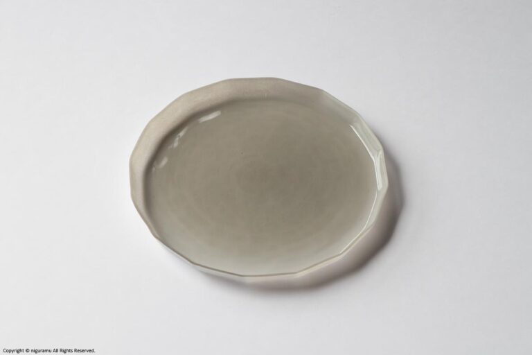 Hexadecagon plate 210 / gray_white