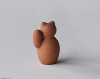 manekineko / 茶　（右手/金招き）