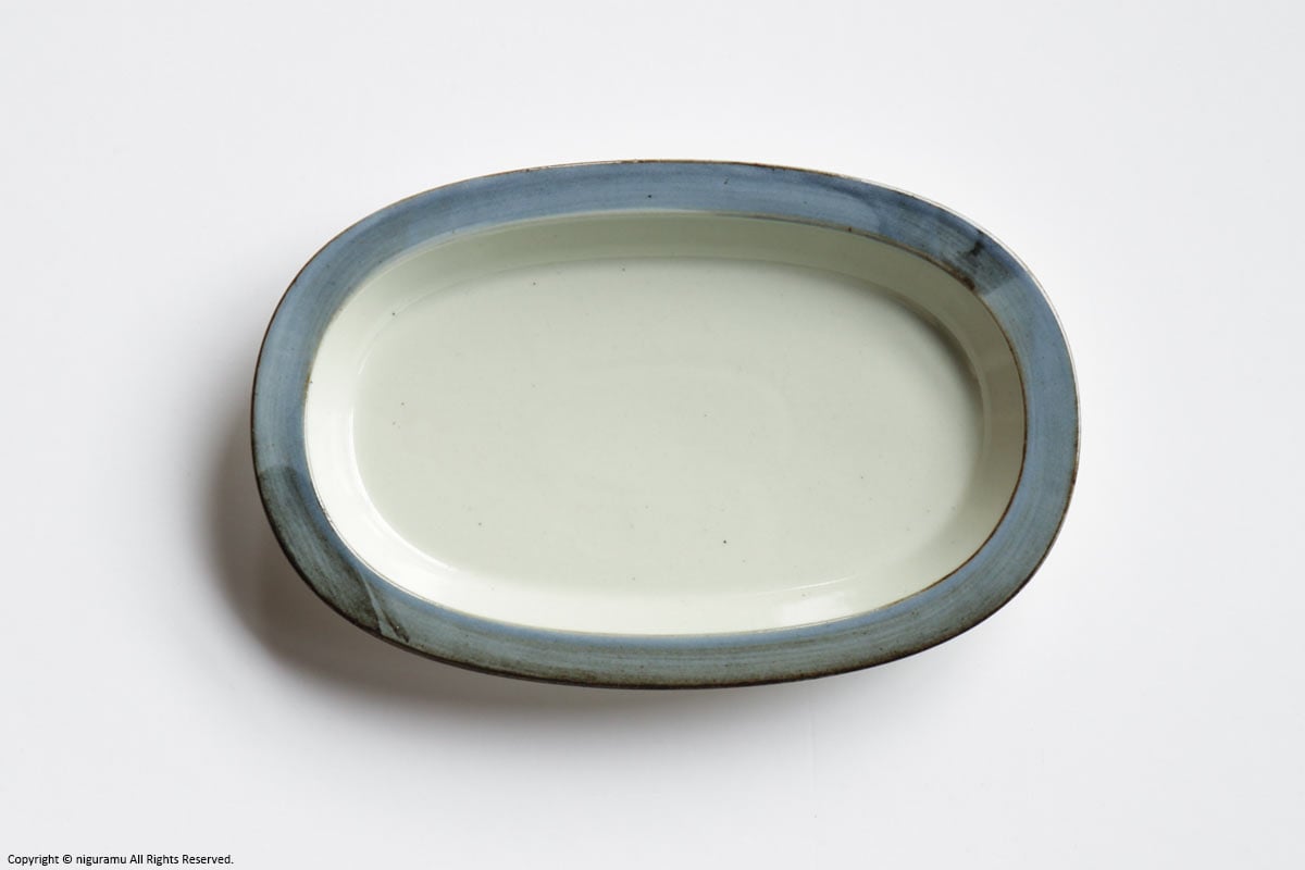 あたら-もの, 楕円皿 / ブルー