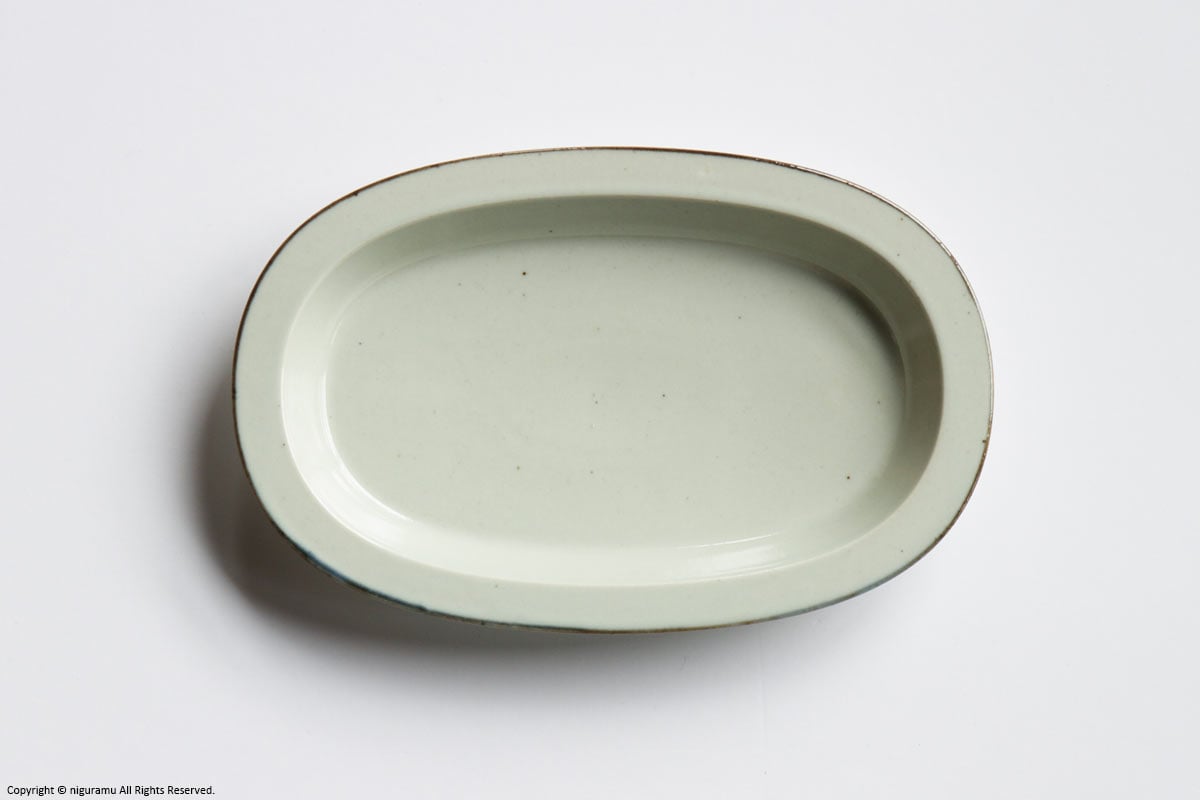 あたら-もの, 楕円皿 / グレー