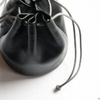 Drawstring handbag / BLACK（Cord: black_gold）